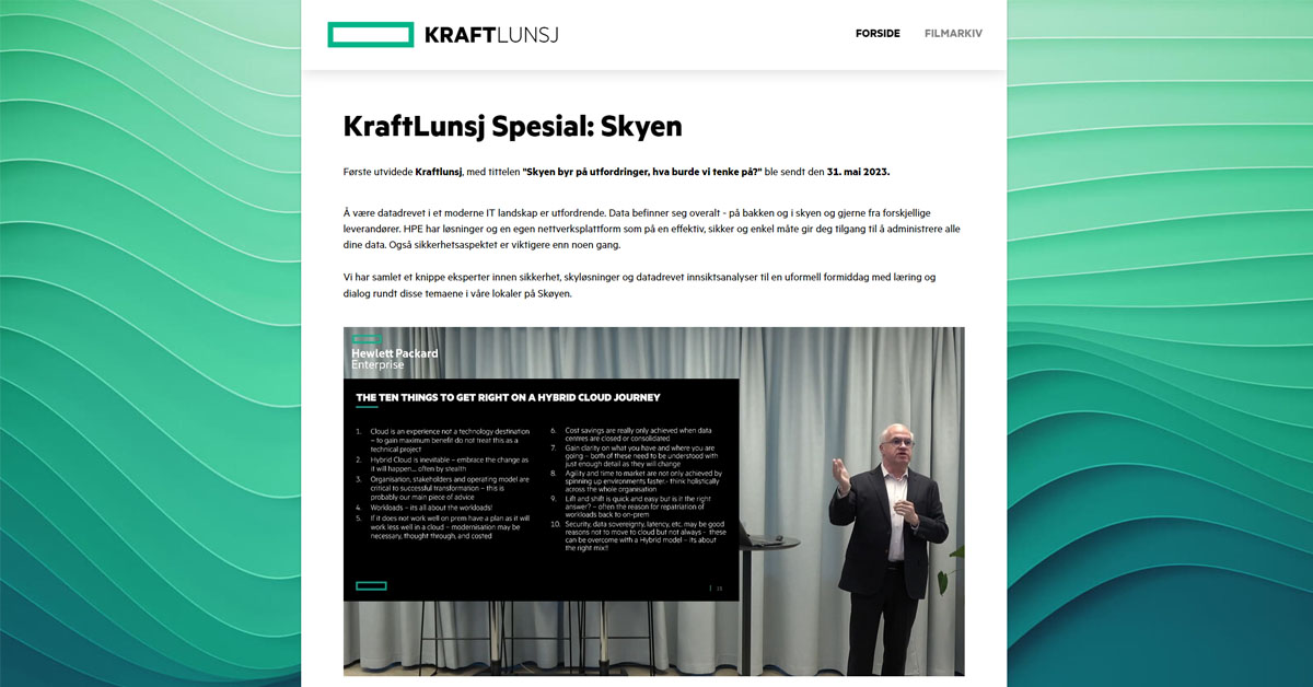 Nettside for Kraftlunsj